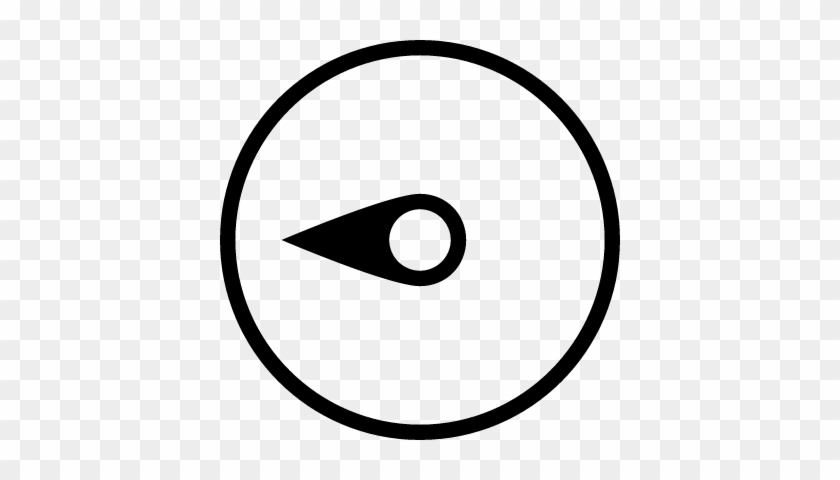 Compass Pointing West Vector - Wizard Of Speed And Time #1072262