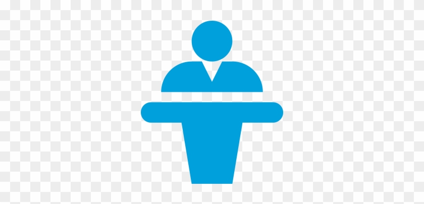 Class, Learn, Lecturer, Presentation, Seminar, Teacher, - Lecturer Icon Blue Png #1072353