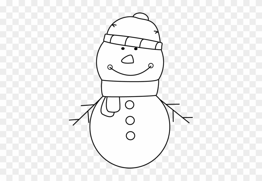 Snowman - Snowman Clipart Black And White Png #1072461