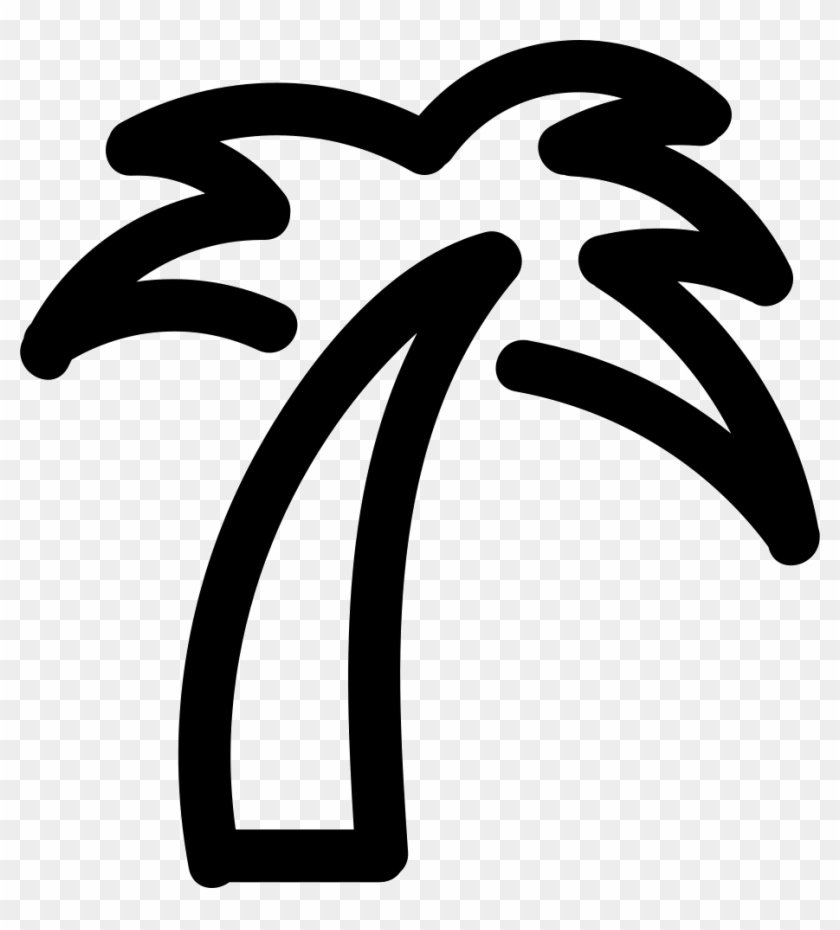 Palm Tree Icon Png - Palm Tree Outline Png #1072941