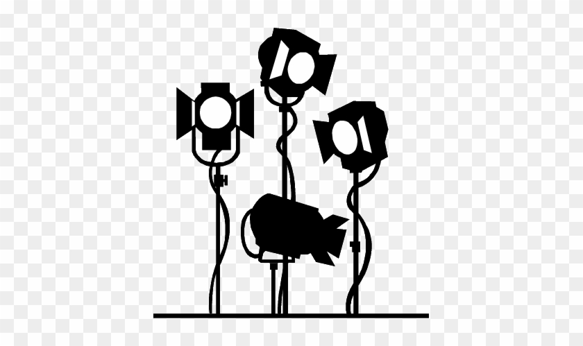 Movie Spotlight Clipart - Movie Set Clip Art #1073246