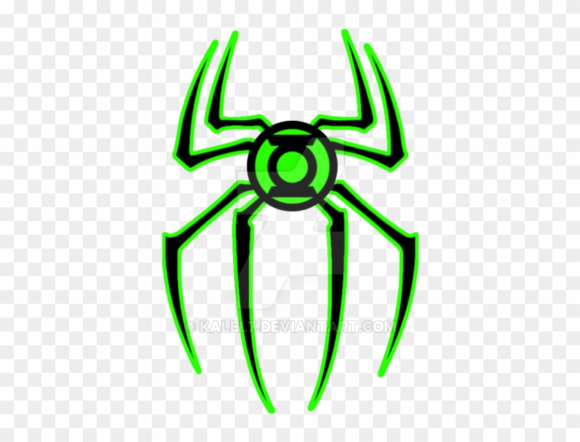 New Green Lantern Spiderman Logo By Kalel7 - Logo Spiderman #1074972