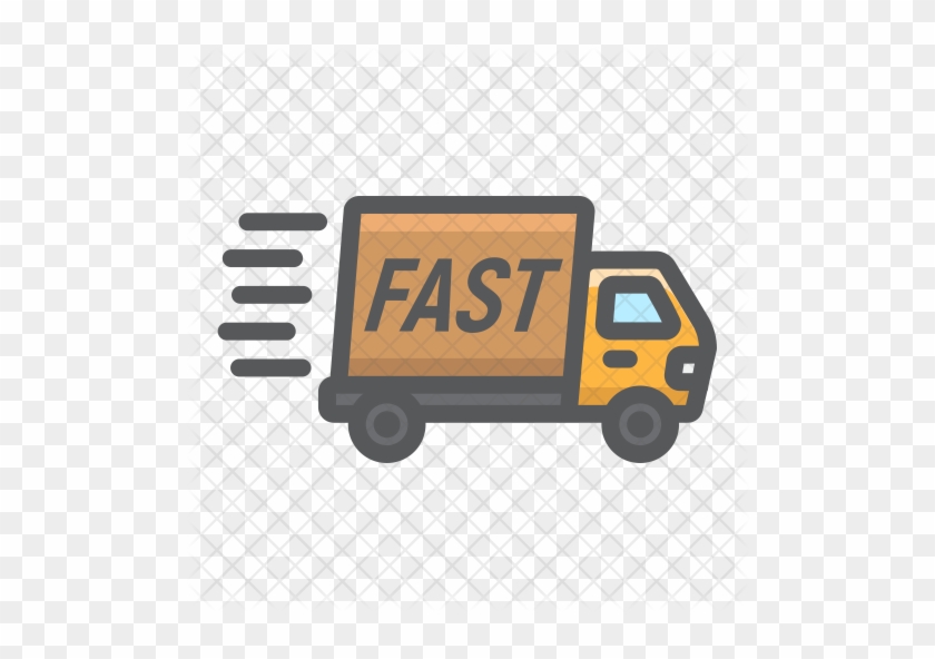 Fast Shipping Icon - Delivery Truck Vector #1075119