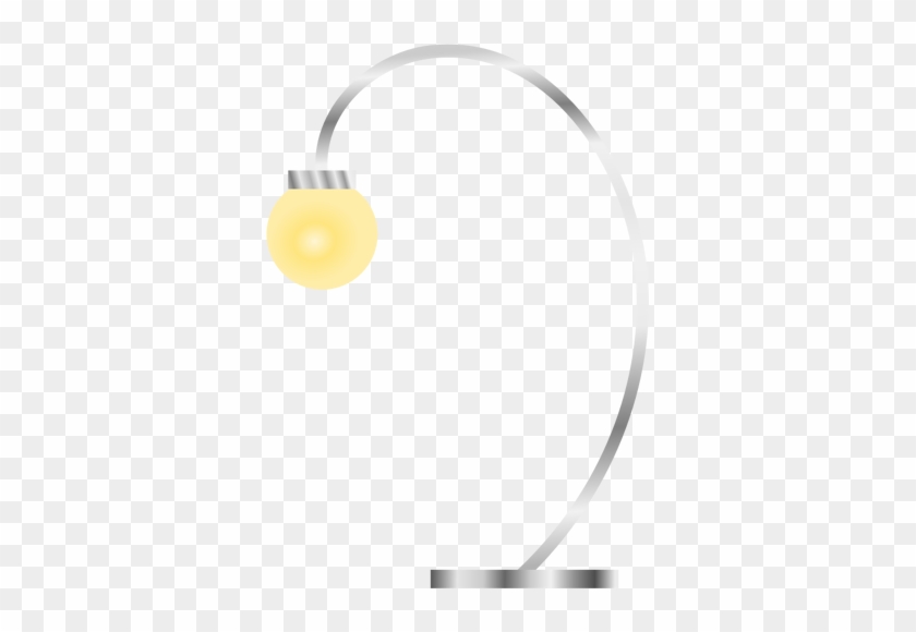 Vector Graphics Of Modern Desk Lamp With Yellow Light - Circle #1075118