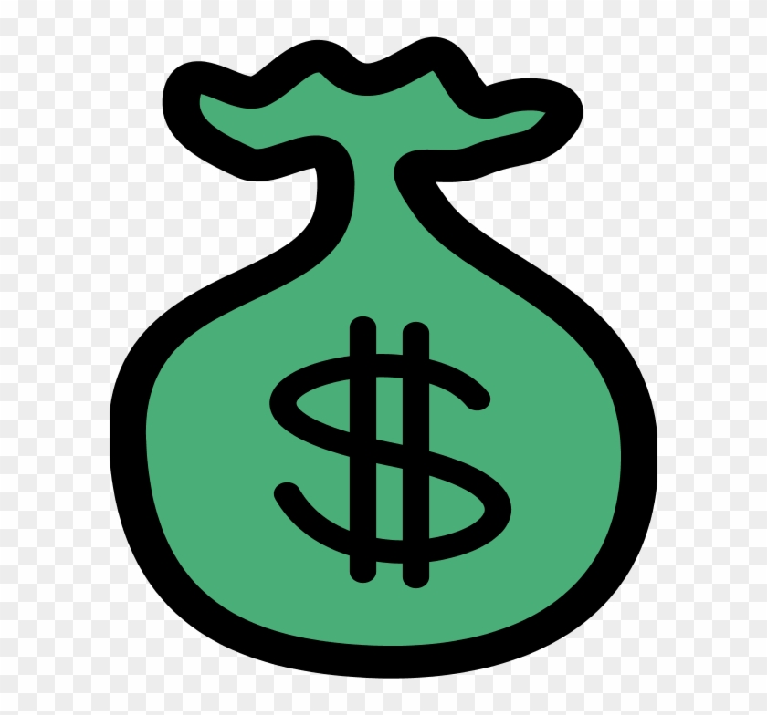Money Sign Money Bag Icon Vector Clip Art - Dollar Sign Clipart Black And White #1075593