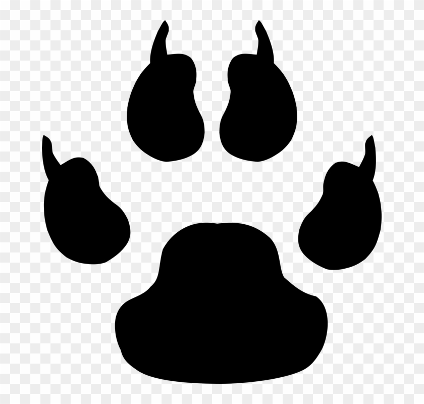 Tiger Print Clipart Svg - Cat Paw Print Clip Art #1076009