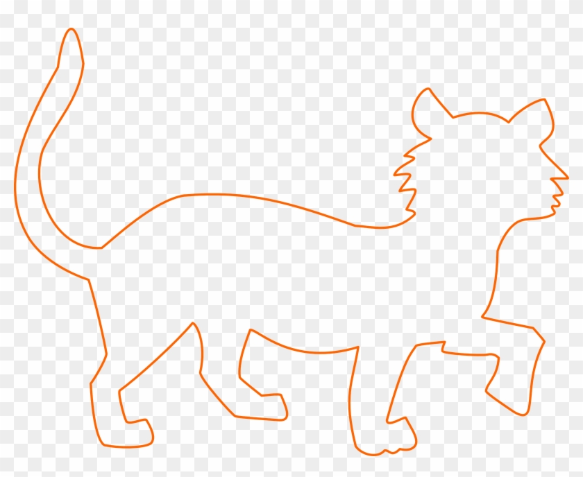 Tiger Outline Drawing - Tiger Shape #1076013