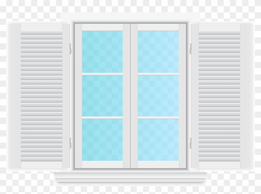 Window With Shutters Png Clip Art - Window Shutters Transparent Background #1076749