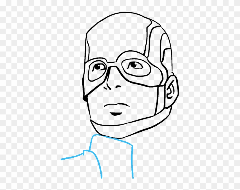 How To Draw Captain America In A Few Easy Steps Easy - Captain America Drawing Easy #1076965