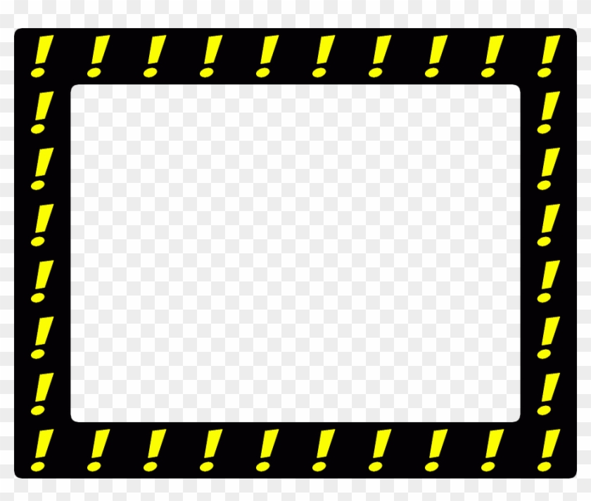 Rainbow Border Clipart 20, Buy Clip Art - Exclamation Point Border #1076983