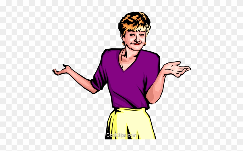 Woman With Expressive Hands Royalty Free Vector Clip - Woman With Expressive Hands Royalty Free Vector Clip #1077403