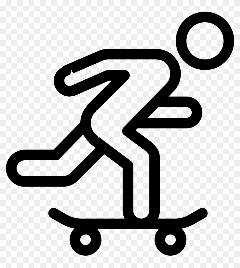 This Is A Drawing Of A Person On A Skateboard Moving - Skate Png #1078726