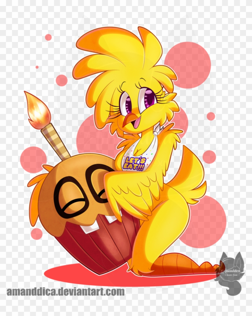 Chica's Golden Cupcake Pizzas By Amanddica - Chica's Golden Cupcake Pizza #1079688