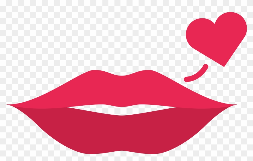 Red Lip Euclidean Vector - Simple Red Lips Clip Art #1080061