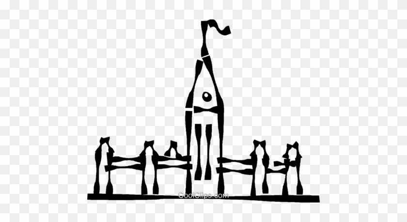 Parliament Buildings Royalty Free Vector Clip Art Illustration - Silhouette #1080468