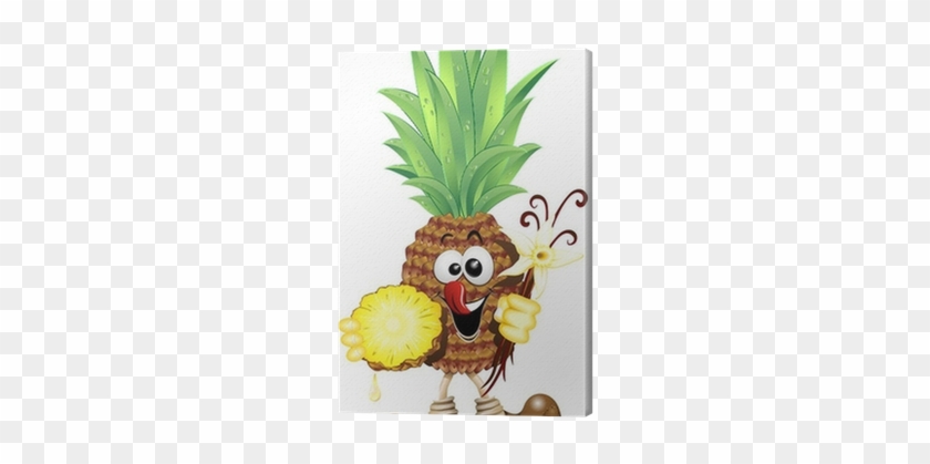 Ananas Cartoon Pineapple Vector Canvas Print • Pixers® - Pineapple #1082235