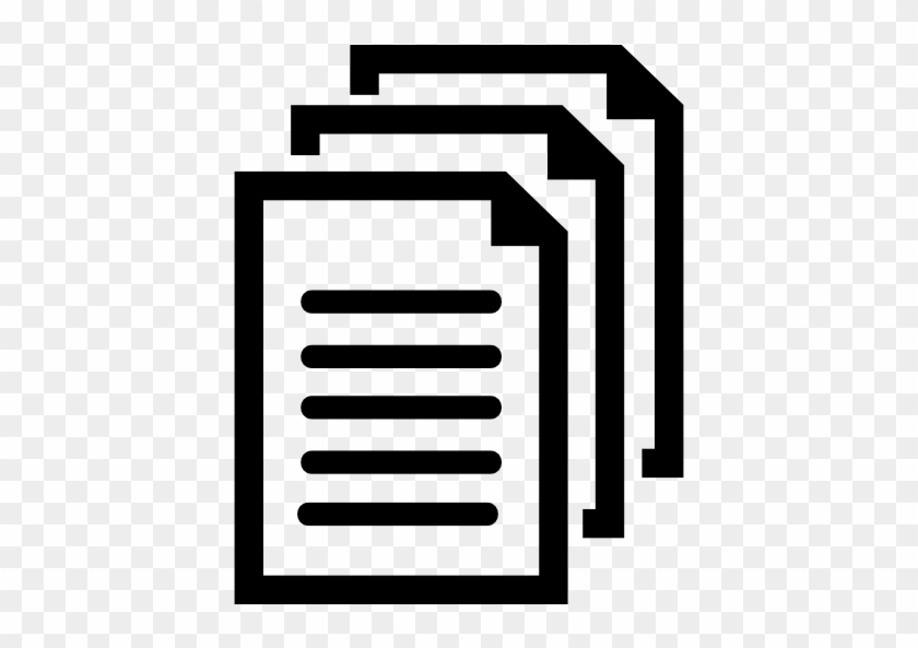 Documents Symbol Free Icon - Documents Black And White Clipart #1082578