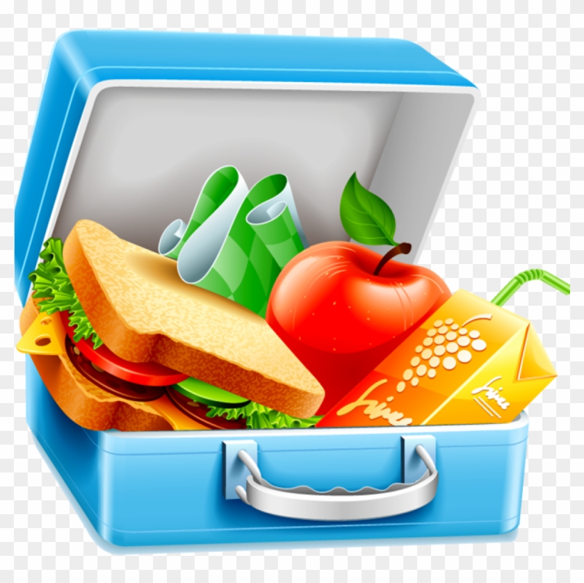 Lunch Clipart Packed Lunch - Lunch Box Clipart #1082743