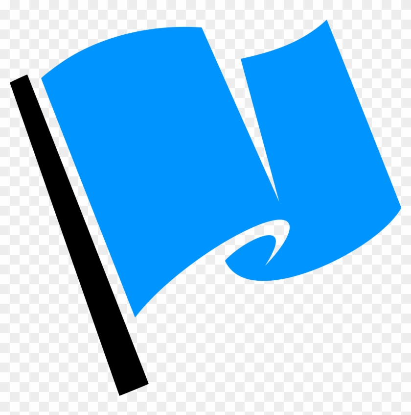 Hirnlichtspiele's Blue Flag Vectorized - Flag Clipart #1082908