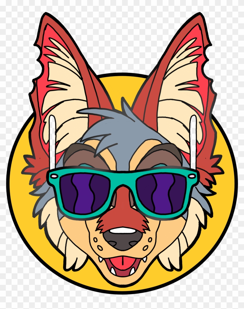 "summer Coyote" 2" Sliding Enamel Pin *pre-order* - Coyote #1082955