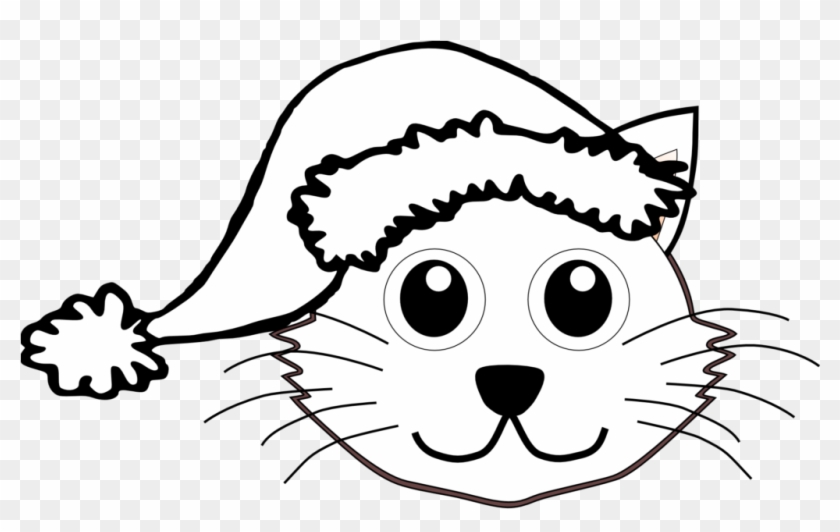 Cat In The Hat Black And White Clipart Kid - Cat With A Hat Clipart Black And White #1083100