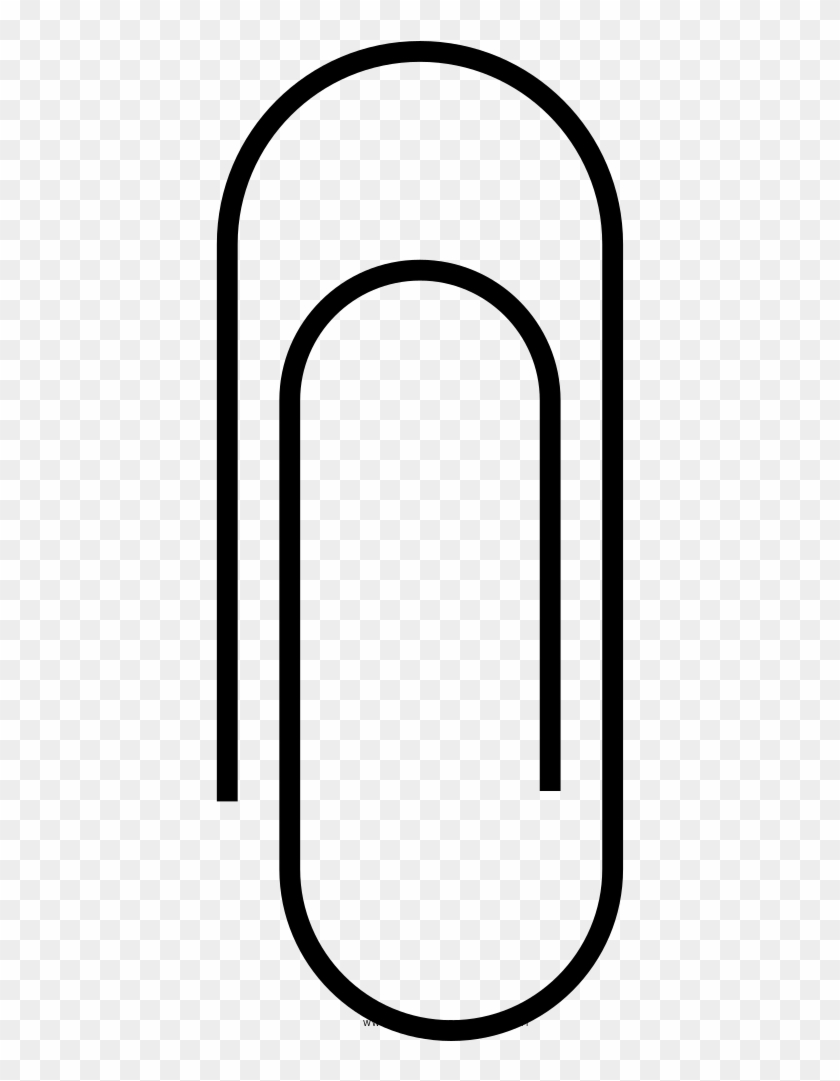 Paper Clip Coloring Page - Clip De Papel Para Dibujar #1083304