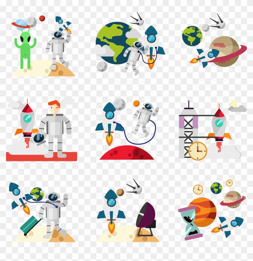 Space Exploration Outer Space Clip Art - Stock Illustration #1083847