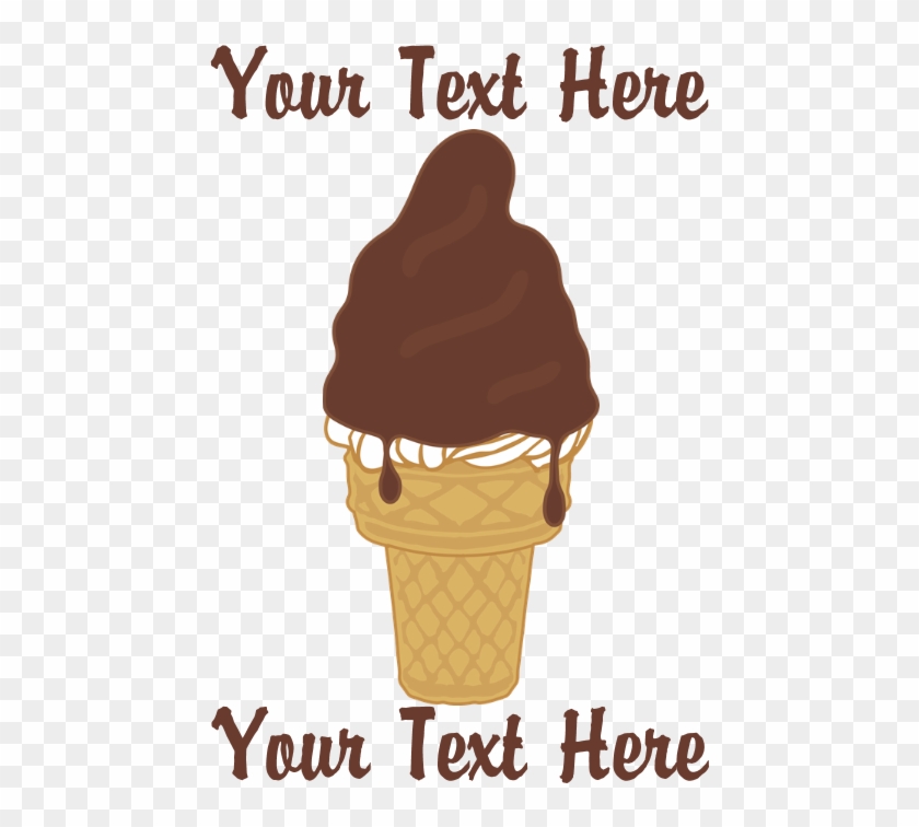 Personalized Chocolate Dip Ice Cream Cube Ottoman - Chocolate Dip Ice Cream Cone Beach Towel #1084946
