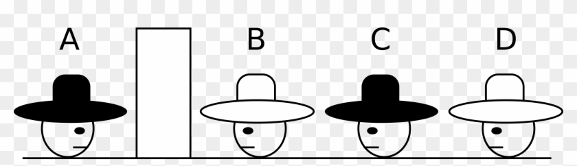 Four Men Are Buried In Line Up To Their Necks In The - Line Art #1086809