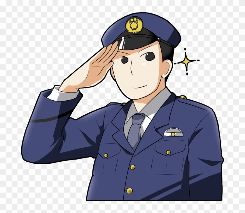 警察官が敬礼しているイラスト - Police Officer #1087700