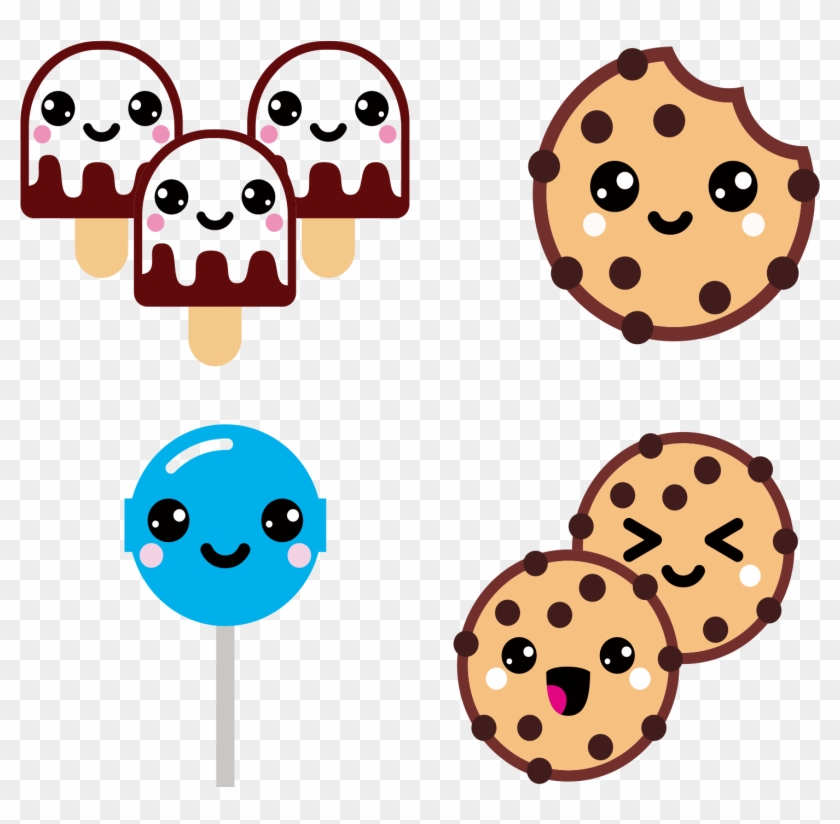 食物卡通甜点冰淇淋 - Vector Graphics #1088953