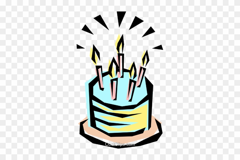 Enfriar La Torta De Cumpleaños Libres De Derechos Ilustraciones - Bolo Aniversario Vetor Png #1089440