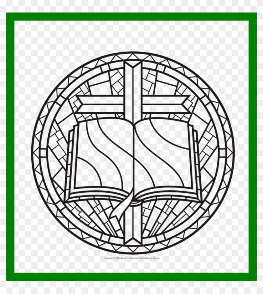 Printable Stained Glass Window Coloring Pages With - Rose Window Stained Glass Window Colouring #1090231