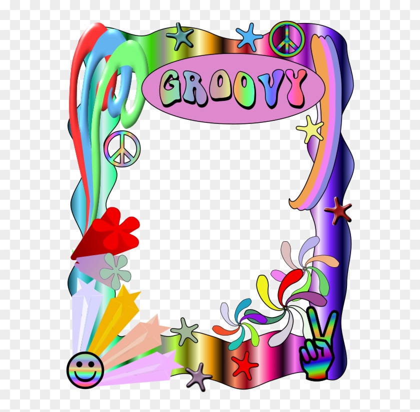 Hippies Clipart Border - Groovy Borders #1091141