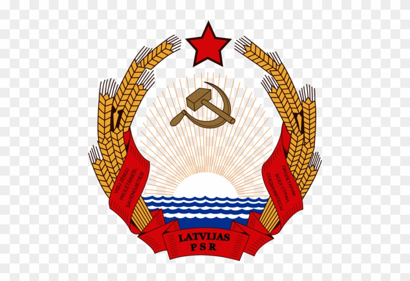 Soviet Union Cccp Wallpaper Titled Latvia Ssr Coat - Latvia Gif #1091982