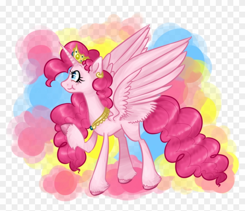 Alicorn Princess Pinkie Pie By Theluckyangel - Cartoon #1092588