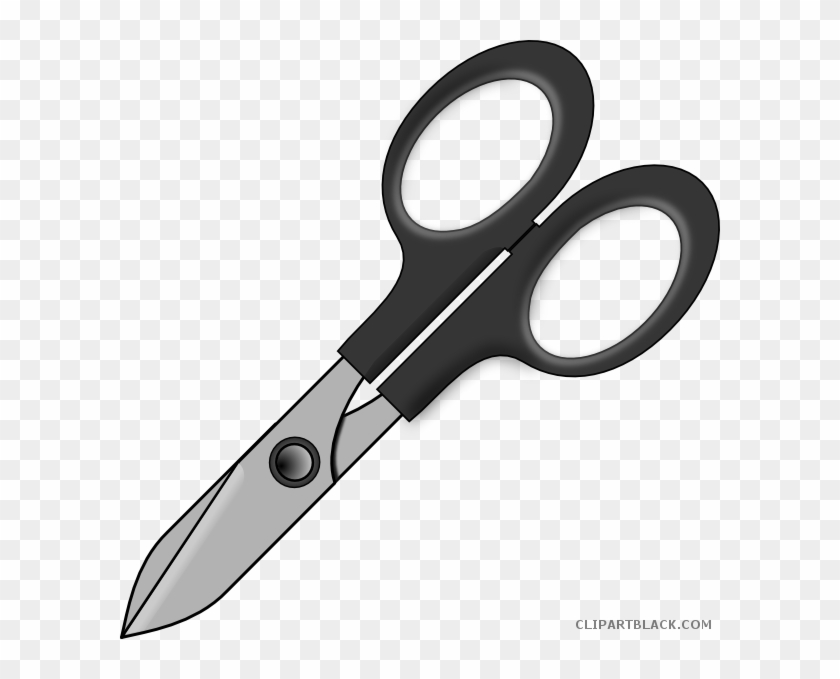 Silver Scissor Tools Free Black White Clipart Images - Makas Clipart #1092795