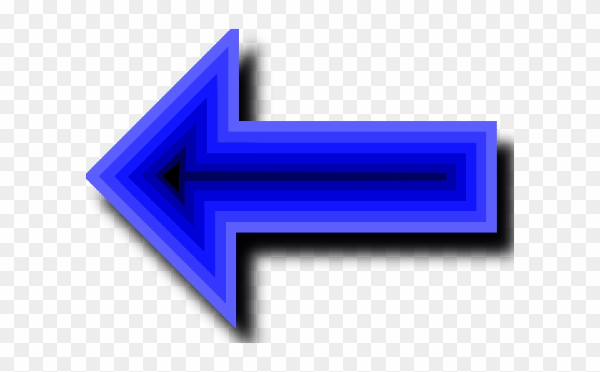 Left Blue Arrow Png Clip Art - Arrow Pointing Left Gif #1093495