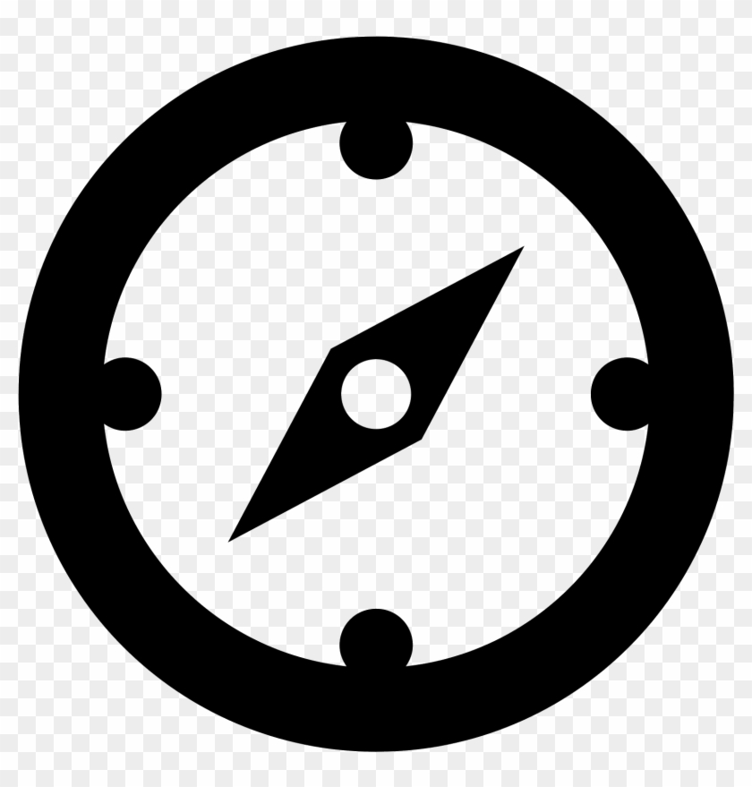 This Is A Picture Of A Map That Is Folded About Four - Brujula Icon #1093529