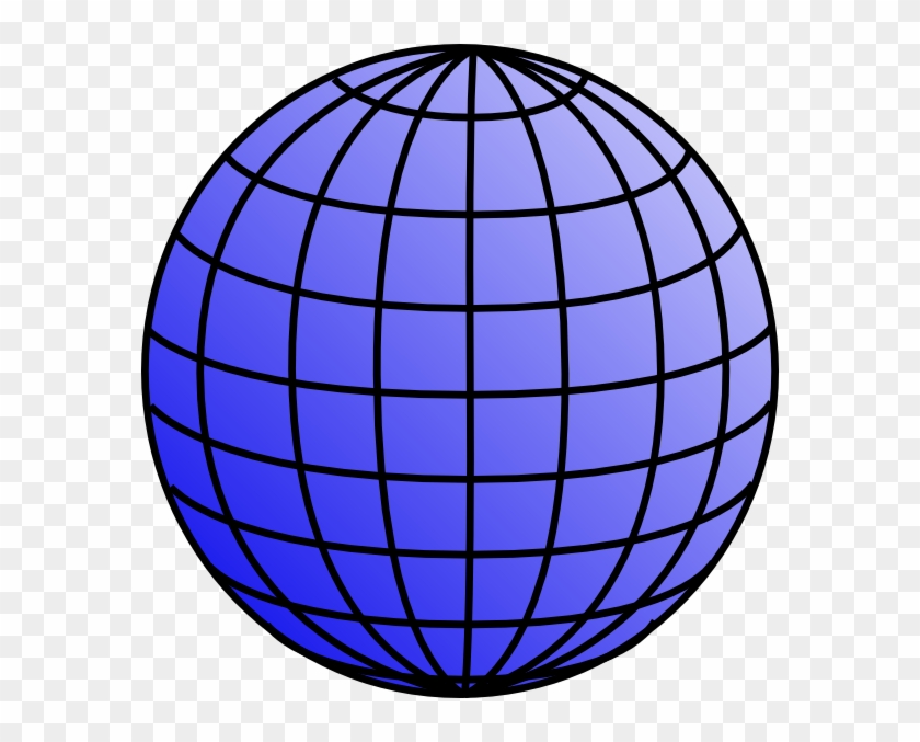 Clipart Of Sphere And Earth Ball - Globe Black And White Vector #1093581