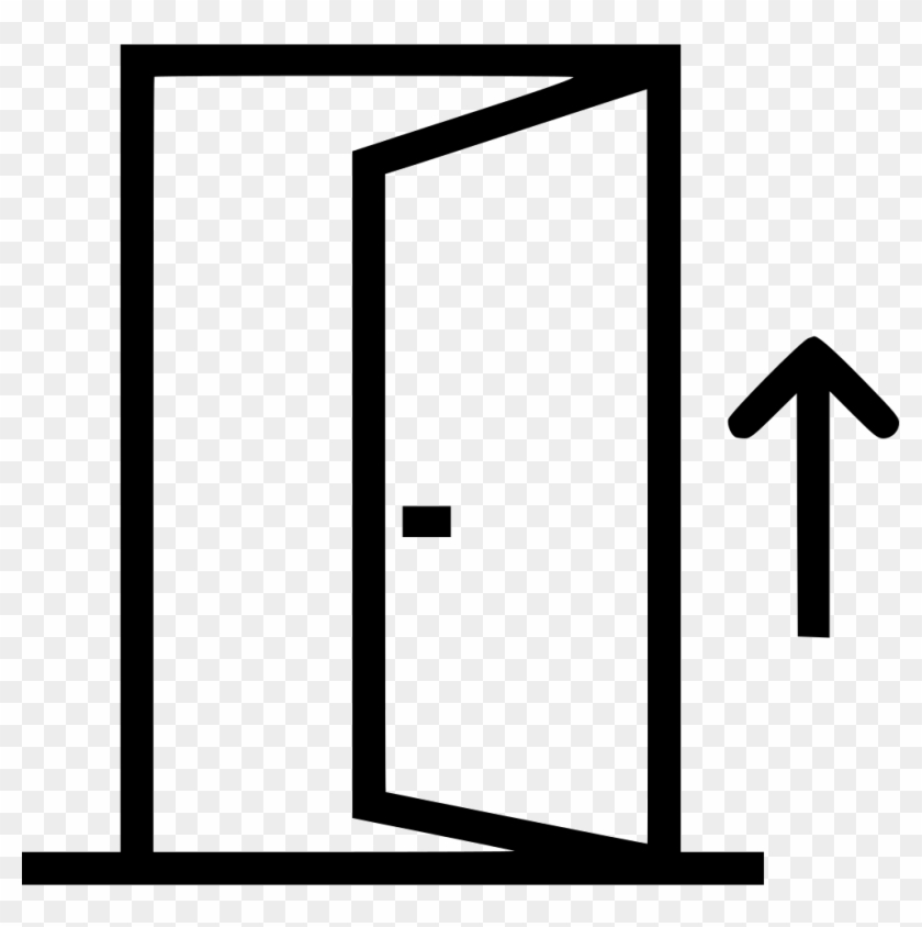 Door Entrance Arrow Opened Outside Comments - Scalable Vector Graphics #1093835