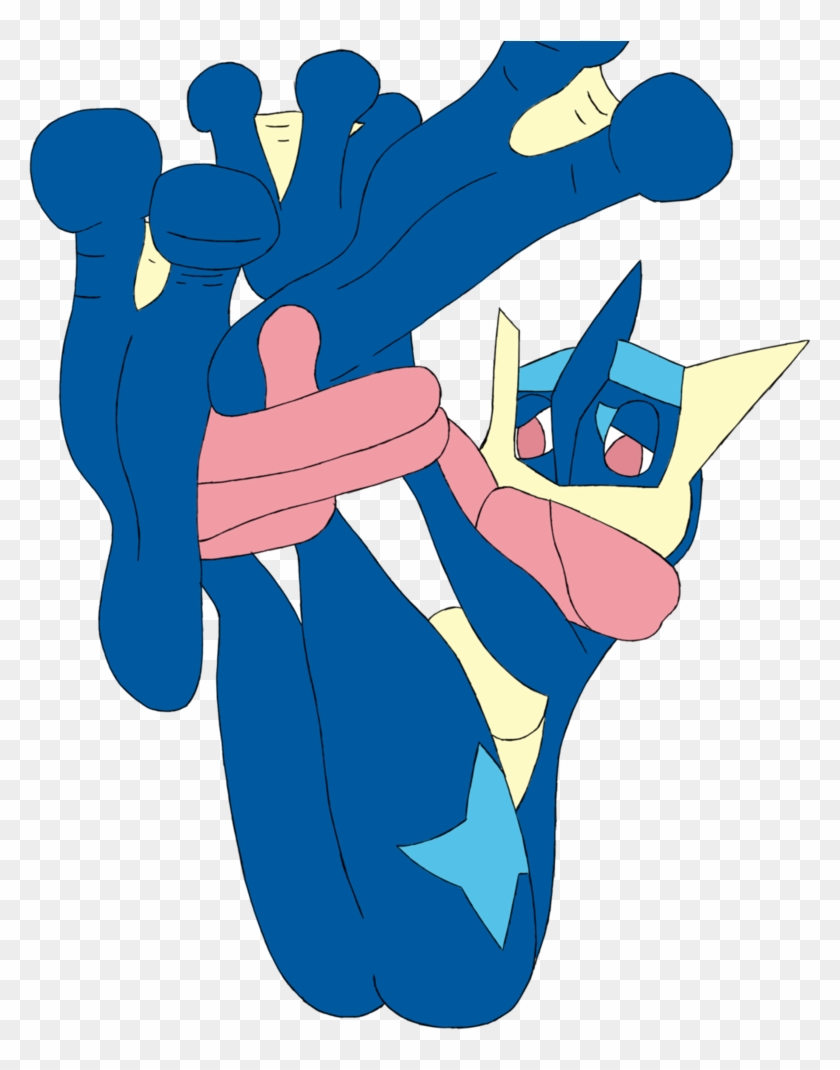 Greninja Tounge Tied By Thedarkdrawer654321 - Cartoon #1093921
