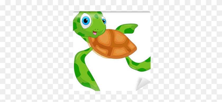Cute Sea Turtle Cartoon Vector Download - Sea Turtle #1094033