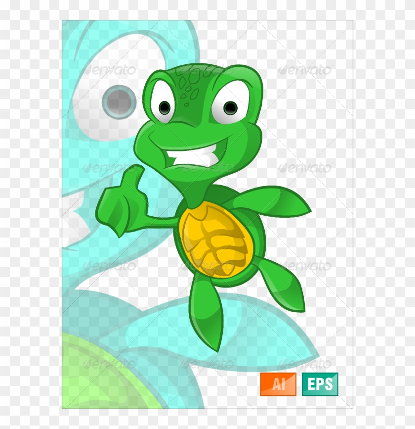 Green Turtle - Cartoon #1094249