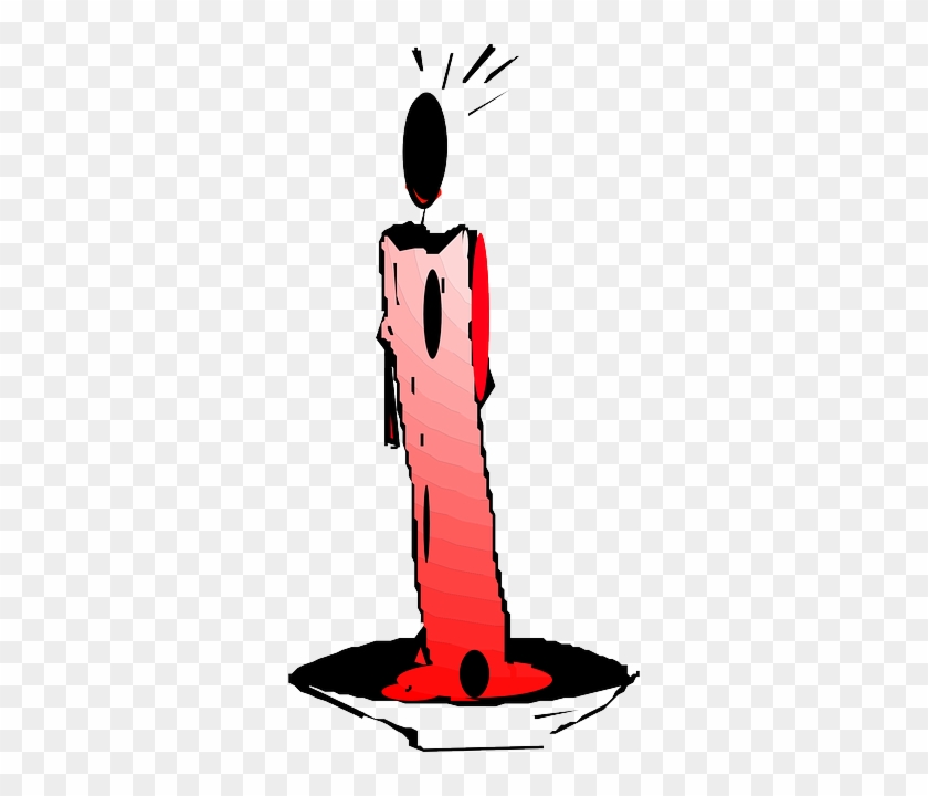 Wax Candle, Source Of Light, Illumination, Light, Fire, - Clip Art #1094250