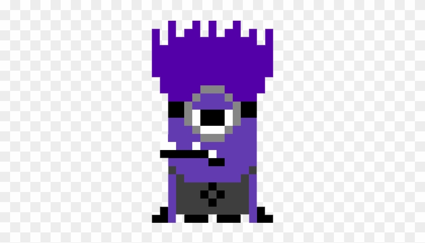 Purple Minion Minecraft Pixel Art Template - Minecraft #1094574