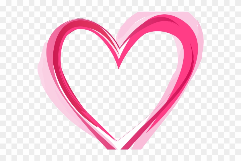 Pink Heart Image - Transparent Background Heart Clipart #1094601