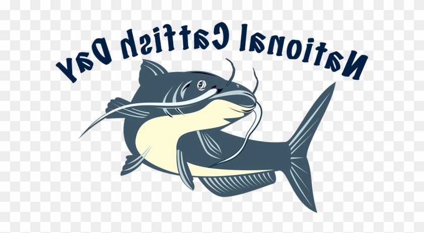 Information And Clip Art For National Catfish Day - Catfish Clipart Black And White #1095346