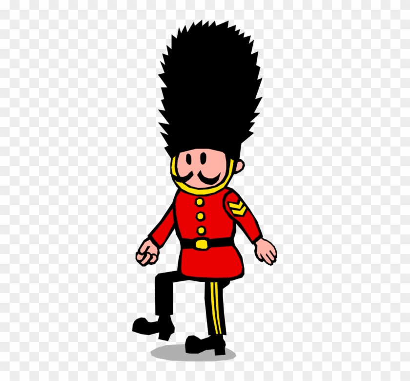 Vector Illustration Of Child's Toy Soldier Marching - Cartoon #1097800