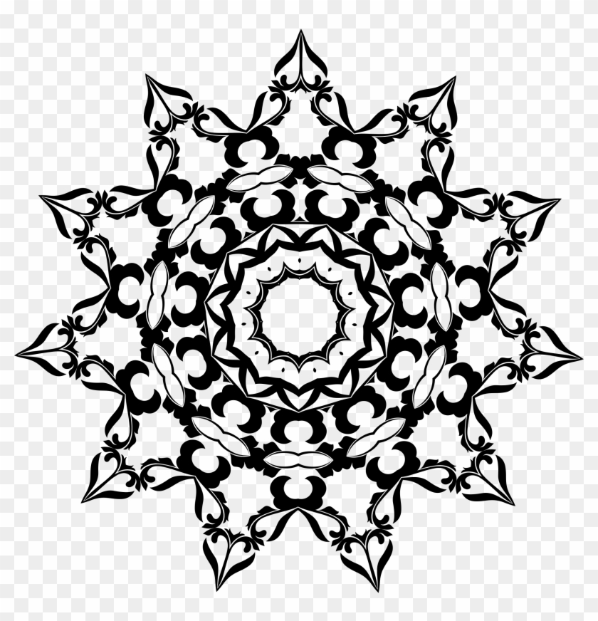 Floral Flourish Silhouette Design 19 - Portable Network Graphics #1098333